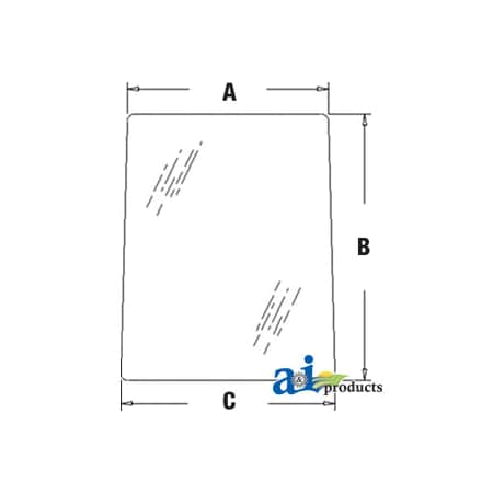 A & I Products Glass, Rear 41.5" x32.3" x2" A-CG6125